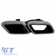 Exhaust Muffler Tips suitable for Mercedes-Benz C-Class W205 / E-Class W213 / S-Class W222 / GLE C292 / GLE W166 / GLC W253 A Design Look 2 pcs-image-6296933