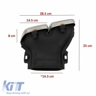 Exhaust Muffler Tips suitable for Mercedes-Benz E-Class W213 16+ / GLC-Class (X253/C253) 15-17 A Design Look 2 pcs
