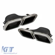 Exhaust Muffler Tips Suitable for Mercedes-Benz E-Class W213 16+ / GLC-Class (X253/C253) 15-17 A Design Look 2 pcs-image-6316918