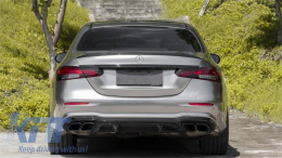 Exhaust Muffler Tips Suitable for Mercedes-Benz E-Class W213 20-23 Facelift A Design Look Black 2 pcs
