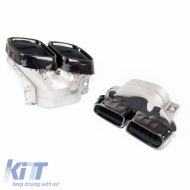 Exhaust Muffler Tips suitable for Mercedes-Benz E-Class W213 20-23 Facelift A Design Look Black 2 pcs