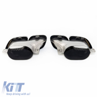 Exhaust Muffler Tips suitable for Mercedes-Benz E-Class W213 20-23 Facelift A Design Look Black 2 pcs