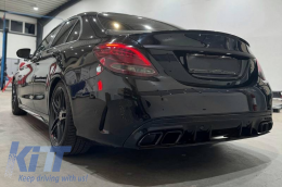 Exhaust Muffler Tips suitable for Mercedes-Benz C-Class W205 / E-Class W213 / S-Class W222 / GLE C292 / GLE W166 / GLC W253 A Design Look Black Edition 2 pcs