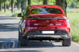 Exhaust Muffler Tips suitable for Mercedes GLC 45 X253 C253 GLE SUV W166 Coupe C292 450 C-Class W205 C43 Sport Design-image-6022100