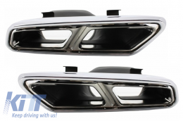 image-18-Exhaust Muffler Tips suitable for Mercedes S-Class W222 E-Class W212 S212 Facelift CLS W218 SL-Class R231 E63 S65 SL65 Design