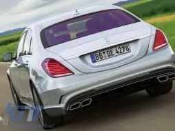 Exhaust Muffler Tips suitable for Mercedes S-Class W222 E-Class W212 S212 Facelift CLS W218 SL-Class R231 E63 S63 SL65 Design-image-56701