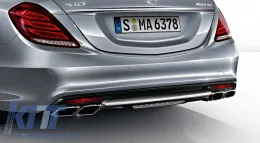 Exhaust Muffler Tips suitable for Mercedes S-Class W222 E-Class W212 S212 Facelift CLS W218 SL-Class R231 E63 S63 SL65 Design-image-56702