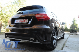 Exhaust Muffler Tips suitable for Mercedes A-Class W176 (2012-2018) CLA W117 C117 (2012-2018) A45 CLA45 Design-image-5998548