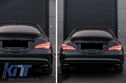 Exhaust Muffler Tips suitable for Mercedes A-Class W176 (2012-2018) CLA W117 C117 (2012-2018) A45 CLA45 Design Black-image-6057554