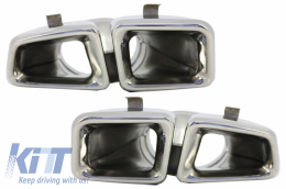 Exhaust Muffler Tips suitable for Mercedes M-Class W166 (2012-2015) CLS-Class W218 Facellift CLS63 Chrome Edition - TY-W166