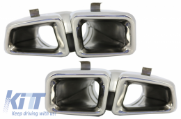 Exhaust Muffler Tips suitable for Mercedes M-Class W166 (2012-2015) CLS-Class W218 Facellift CLS63 Chrome Edition