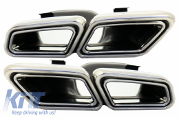Exhaust Muffler Tips suitable for Mercedes S-Class W222 E-Class W212 S212 Facelift CLS W218 SL-Class R231 E63 S63 SL65 Design - TY-S63-W222WOL