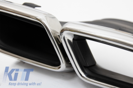 Exhaust Muffler Tips suitable for Mercedes E-Class W213 (2016-up) E63 Design GLC SUV X253 GLC Coupe C253 (2015-2017)-image-6054478