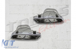Exhaust Muffler Tips suitable for Mercedes A-Class W176 (2012-2018) CLA W117 C117 (2012-2018) A45 CLA45 Design - TY-W176-A45TL