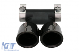 Exhaust Muffler Tips suitable for Porsche 718 Cayman Boxster 982 (2016-up) Piano Black - TY-PO718PB