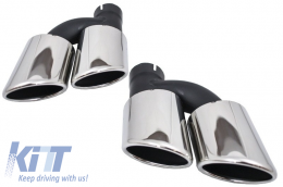 Exhaust Muffler Tips Tail Pipes suitable for Audi A3 A4 A5 A6 A7 A8 to S3 S4 S5 S6 S7 S8 SQ3 S-Design - TY-AUA6