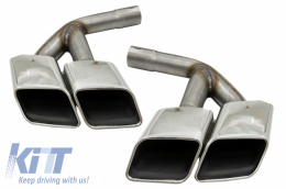 image-15-Exhaust Muffler Tips Tail Pipes suitable for Audi Q7 4M (2015-2019) SQ7 Design Chrome Only 3.0 Petrol Gasoline