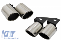 Exhaust Muffler Tips Tail Pipes suitable for Audi A4 B8 B9 (2009-up) S4 Quad Design - TY-AUA4F