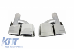 Exhaust Muffler Tips Tail Pipes suitable for Mercedes S63 E63 W221 W164 W166 W212 W218 S-class E-class CLS ML-image-6005926
