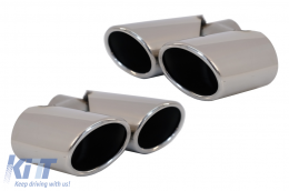 Exhaust Muffler Tips Tailpipes suitable for Audi Q5 8R (11.2008-2016) SQ5 Design Chrome - TY-AUQ58R