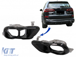 Exhaust MufflerTips suitable for BMW X5 G05 X6 G06 X7 G07 M-Package (2018-up) M Sport Design - ESBMG05X5