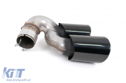 Exhaust MufflerTips suitable for BMW X5 G05 X6 G06 X7 G07 40i M-Package (2018-up) Black-image-6108396