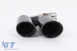 Exhaust MufflerTips suitable for BMW X5 G05 X6 G06 X7 G07 40i M-Package (2018-up) Black-image-6108397