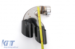 Exhaust MufflerTips suitable for BMW X5 G05 X6 G06 X7 G07 40i M-Package (2018-up) Black-image-6108410