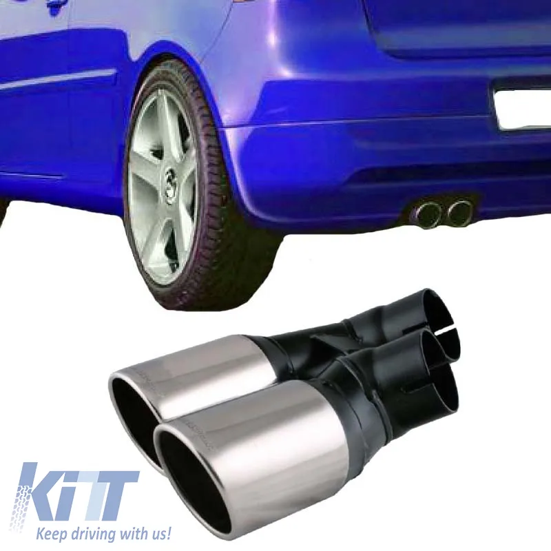 Exhaust Pipe Double GTI Look suitable for VW Golf V (5) TDI 4008GTI 1 Pc
