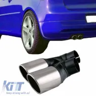 Exhaust Pipe Double GTI Look suitable for VW Golf V (5) TDI 4008GTI 1 Pc-image-6295687