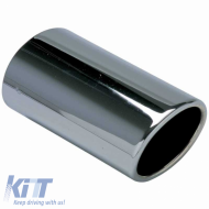 Exhaust Pipe Universal 72x80mm Black F56mm Oval 4008731 1 Pc