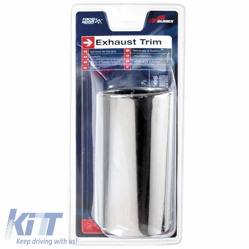 Exhaust Pipe Universal 72x80mm Black F56mm Oval 4008731 1 Pc