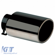 Exhaust Pipe Universal Black F65mm Oval 400870G 1 Pc