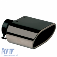 Exhaust Pipe Universal Black F65mm Rectangular 400875G 1 Pc
