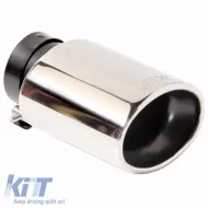 Exhaust Pipe Universal Chrome F65mm Oval 4008070 1 Pc-image-6295652