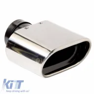Exhaust Pipe Universal Chrome F65mm Rectangular 4008075 1 Pc-image-6295661