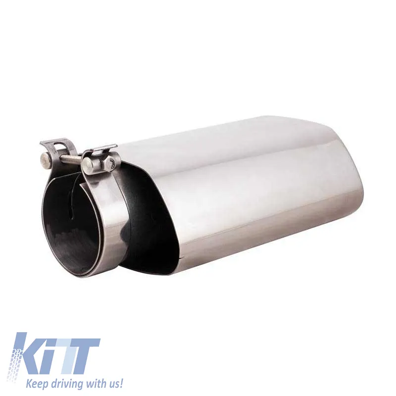 Exhaust Pipe Universal Silver suitable for Opel Astra OPC Look 4008OPC 1 Pc