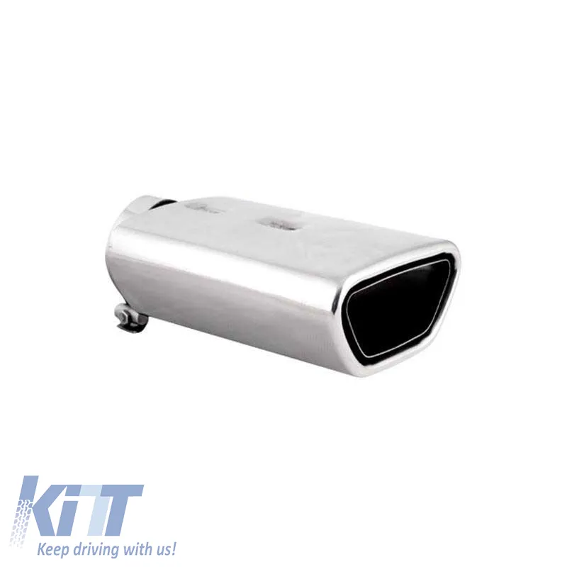Exhaust Pipe Universal Silver suitable for Opel Astra OPC Look 4008OPC 1 Pc