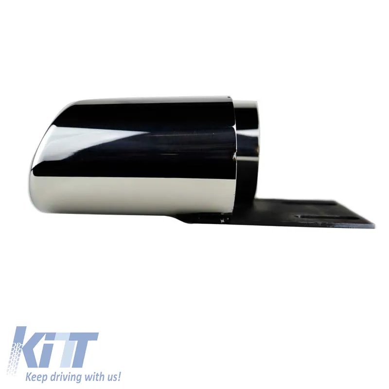 Exhaust Pipes Double Suitable for Audi A3 8V 12-15 S3 Look 2 Pcs