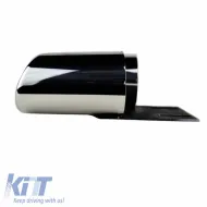 Exhaust Pipes Double Suitable for Audi A3 8V 12-15 S3 Look 2 Pcs-image-6295631
