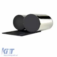 Exhaust Pipes Double Suitable for Audi A3 8V 12-15 S3 Look 2 Pcs-image-6295633