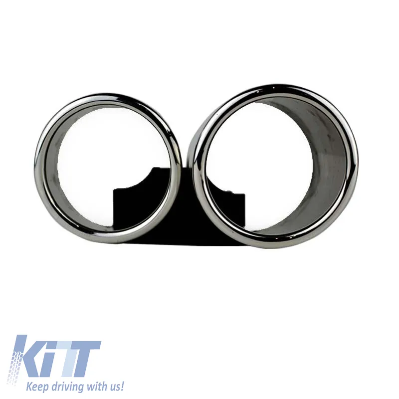 Exhaust Pipes Double Suitable for Audi A4 B8 08-15 S4 Look 2 Pcs
