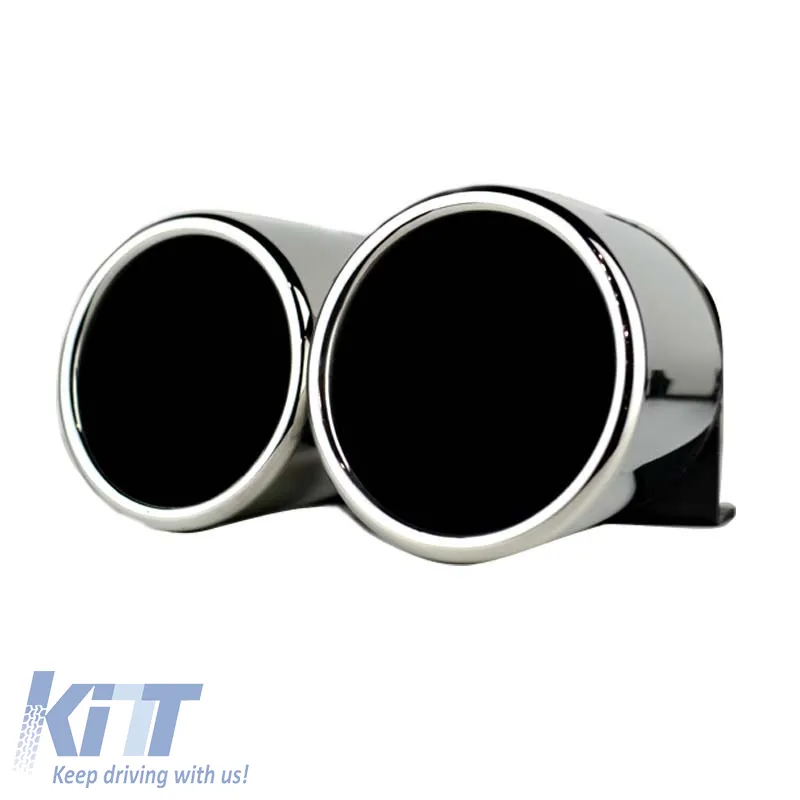 Exhaust Pipes Double Suitable for Audi A4 B8 08-15 S4 Look 2 Pcs
