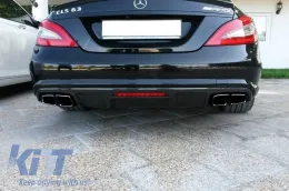 Exhaust Pipes Double Suitable for Mercedes-Benz W211, W212, W204, W209, W221, W164, W166 A Design 63 Look Black Edition 2 Pcs-image-6316282