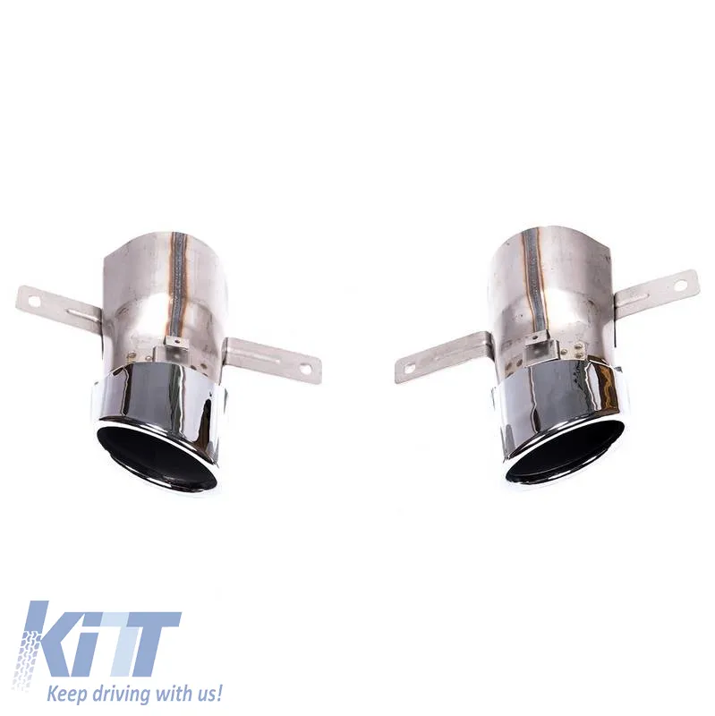 Exhaust Pipes suitable for Mercedes-Benz A-Class (W177), CLA (C118), GLA (H247), GLB (X247) 35 A Design Look Chrome (2 Single)