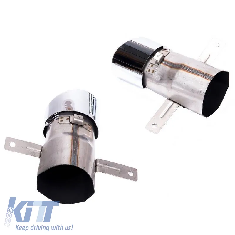 Exhaust Pipes suitable for Mercedes-Benz A-Class (W177), CLA (C118), GLA (H247), GLB (X247) 35 A Design Look Chrome (2 Single)