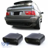 image-35-Exhaust sport tailpipes black stainless steel fits for BMW X5 E53 99-06 3.0i