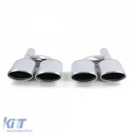 Exhaust sport tailpipes stainless steel for Mercedes W204 W211 W164 W166 W221 R230-image-6278921