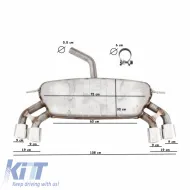 Exhaust System suitable for VW Golf VII (7) R-Design (2013-2019) Catback Muffler R & R-Line-image-6307742