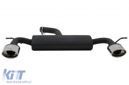 Exhaust System suitable for VW Scirocco (2008-2014) R Design 129-316/27 Double Outlet Single Exhaust Pipes - ESVWSR